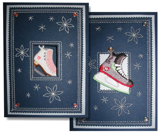 Skate Charm Cards | Machine Embroidery Design