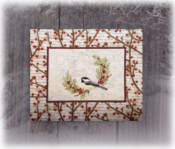 Snowbird Mug Rug | Machine Embroidery Design