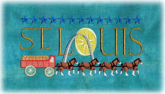 Summer Road Trip Set 2 | St. Louis | Machine Embroidery Design
