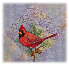  Tree Topper | Cardinal | Machine Embroidery Design