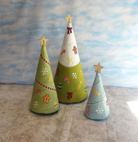 Trio Trees | Christmas Machine Embroidery Designs