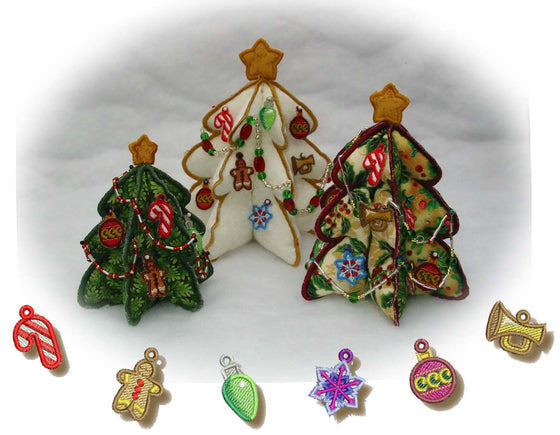 L'il Christmas Trees | Machine Embroidery Ornament