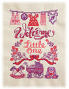 Birth Record Welcome Little Girl | Embroidery Design