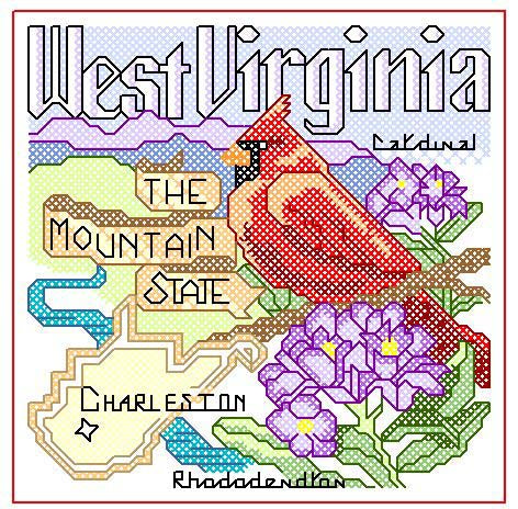 West Virginia Cross Stitch