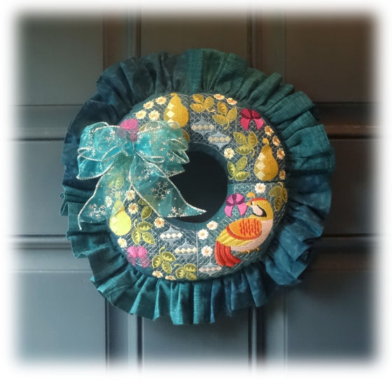 Partridge in a Pear Wreath | Machine Embroidery Design