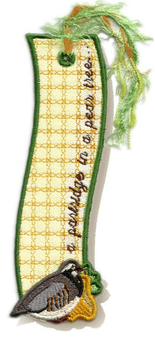  Partridge Bookmark | Machine Embroidery Ornament