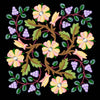 English Garden Medallions | Flower Embroidery Design