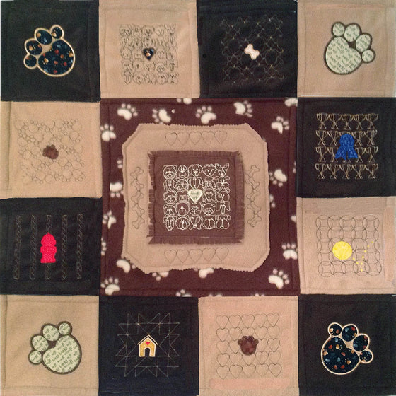 Puppy Love Quilt Blocks | Machine Embroidery Design