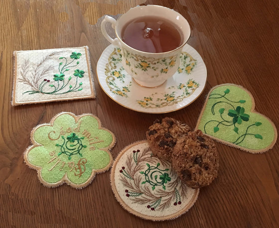 Abundant Blessings Coasters | Embroidery Mug Rug 2