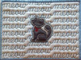  Cats Meow Minute Mats | Machine Embroidery Mug Rugs