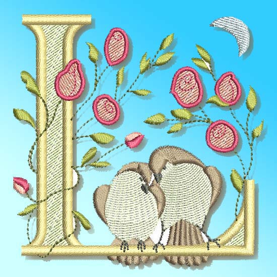Lovebirds | Machine Embroidery Design 2