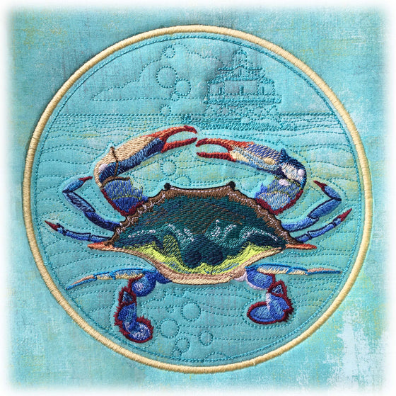 Chesapeake Blue | Blue Crab | Machine Embroidery Design