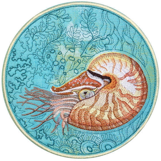 Living Fossil | Nautilus | Machine Embroidery Design 3