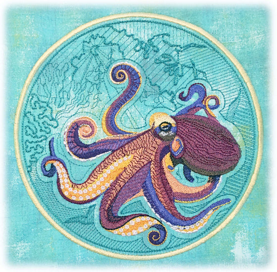Crazy Eights | Octopus | Machine Embroidery Design
