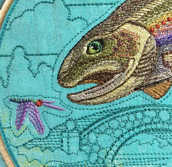 Catch of the Day | Rainbow Trout | Machine Embroidery Design 2
