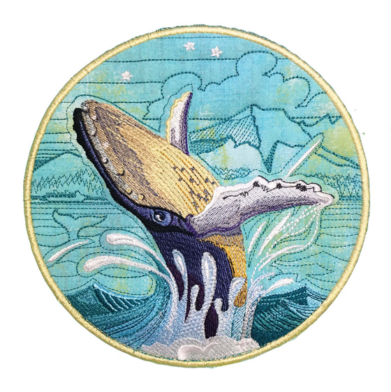 Breach for the Stars | Humpback Whale | Machine Embroidery Design 3