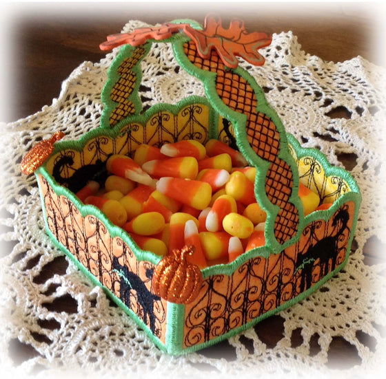 Halloween Minute Coasters | Machine Embroidery Mug Rug 3