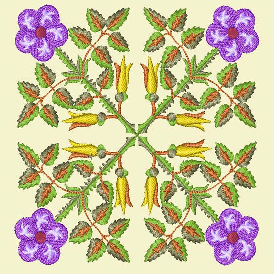 Pugin's Floriated Ornament | Embroidery Design 5