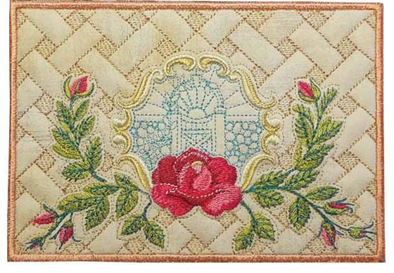 Rose Garden | Machine Embroidery Mug Rug 2