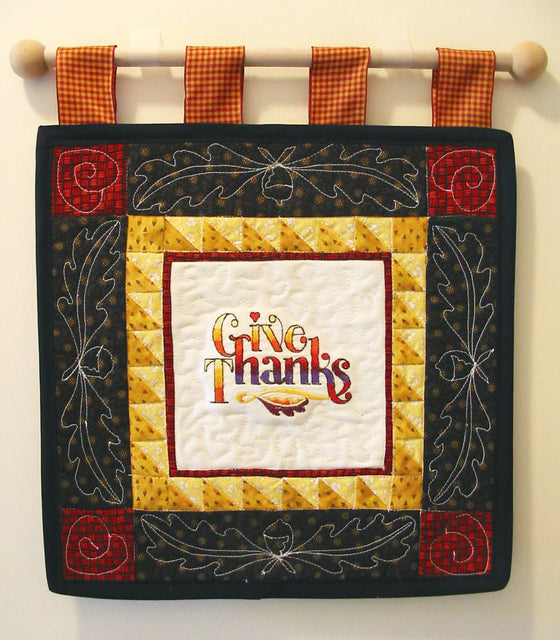 Give Thanks Wall Hanging | Machine Embroidery Design