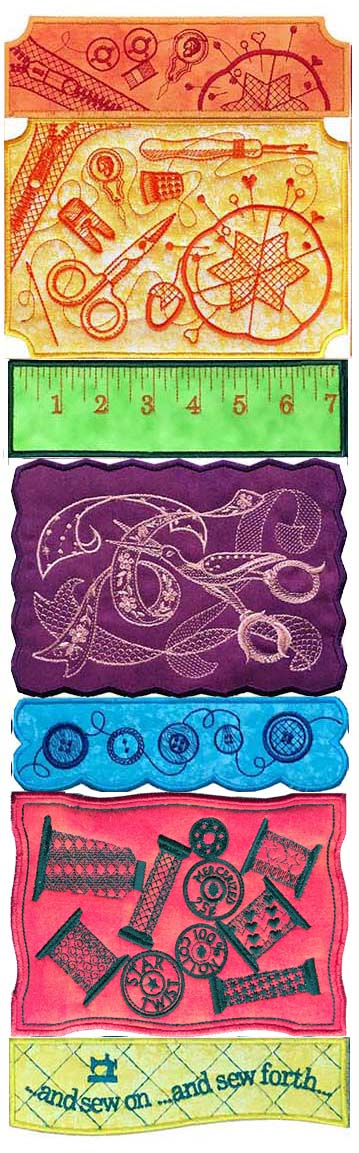 Stitchin' Time Borders | Machine Embroidery Designs 3